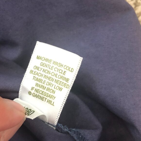 GARNET HILL Shirt Women's Size 12 Purple Long Sleeve 100% Cotton Button Top - Picture 7 of 9